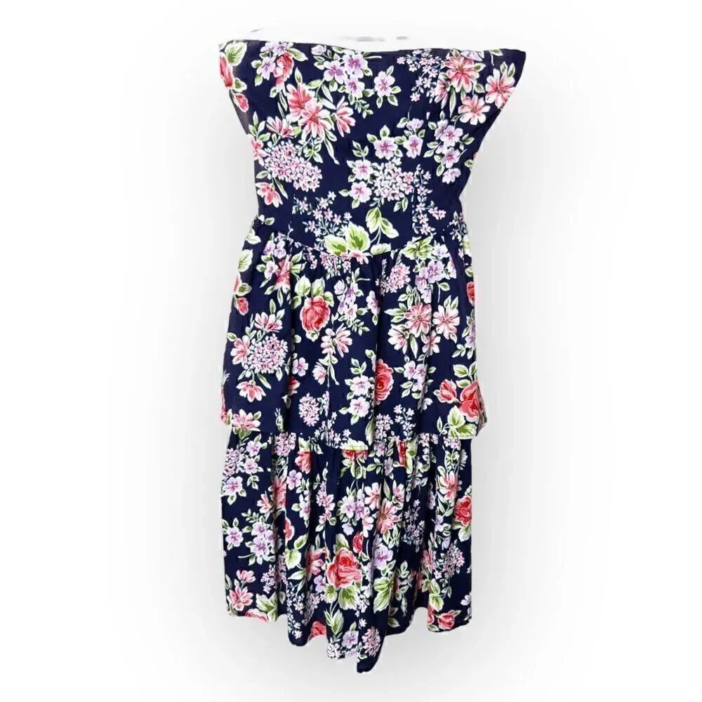 Walden Petite Blue Floral Dress Size 10 Sleeveless fit and flare
